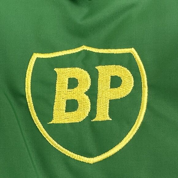 VTG Green BP Logo Jacket Gas Station Attendant Workwear Coat Men's L USA Made - Picture 8 of 13